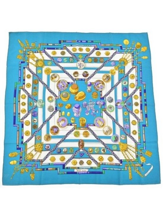 Hermes Accessories - Hermes Bandana Scarf Blue